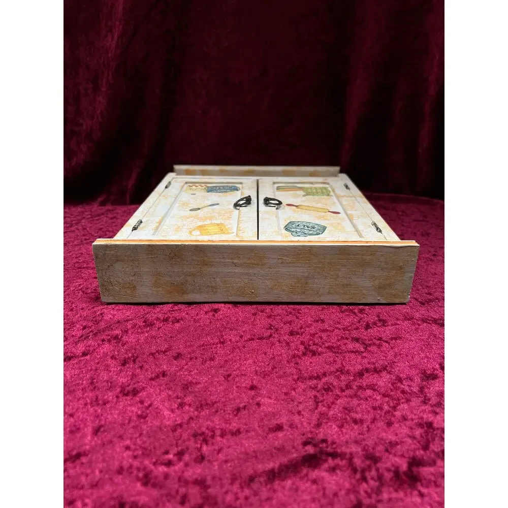 Vintage Terry's Village Wood Key Cabinet - Kitchen Cupboard Wall Key Holder